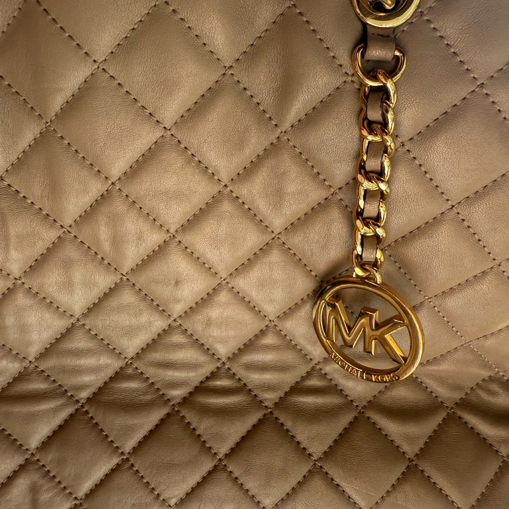 Michael Kors Chocolate Quilted Shoulder Bag - Picture 2 of 10